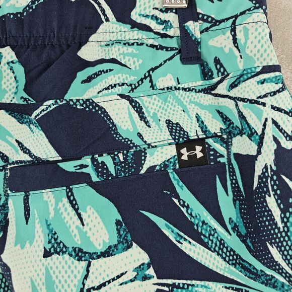 Under Armour Mens Performance Golf Chino Shorts‎ Size 32 Floral Blue - Picture 3 of 8